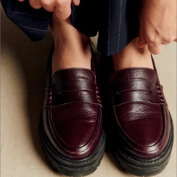 Sezane Albane Leather Loafers size 38 - Picture 3 of 10